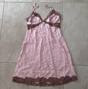 Y2K Coquette Victorias secret pink slip dress
